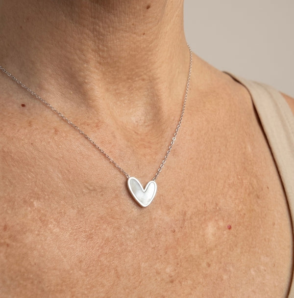 collier tendresse argenté