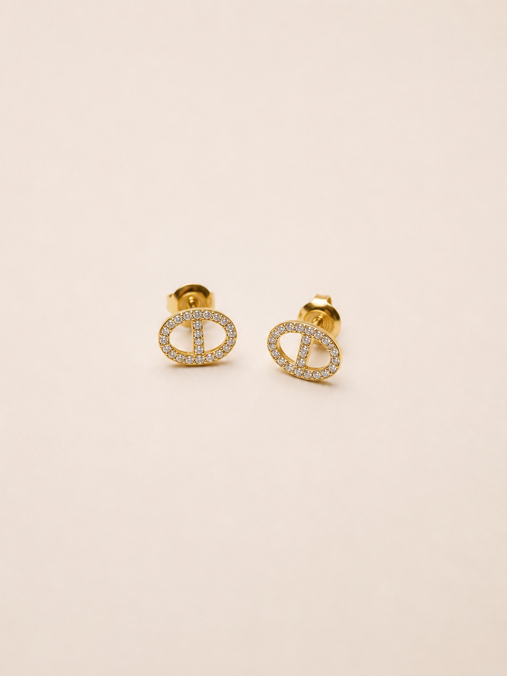 boucle d’oreille capsule doré