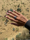 bague étoile de mer argenté