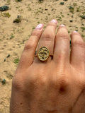 bague croix doré