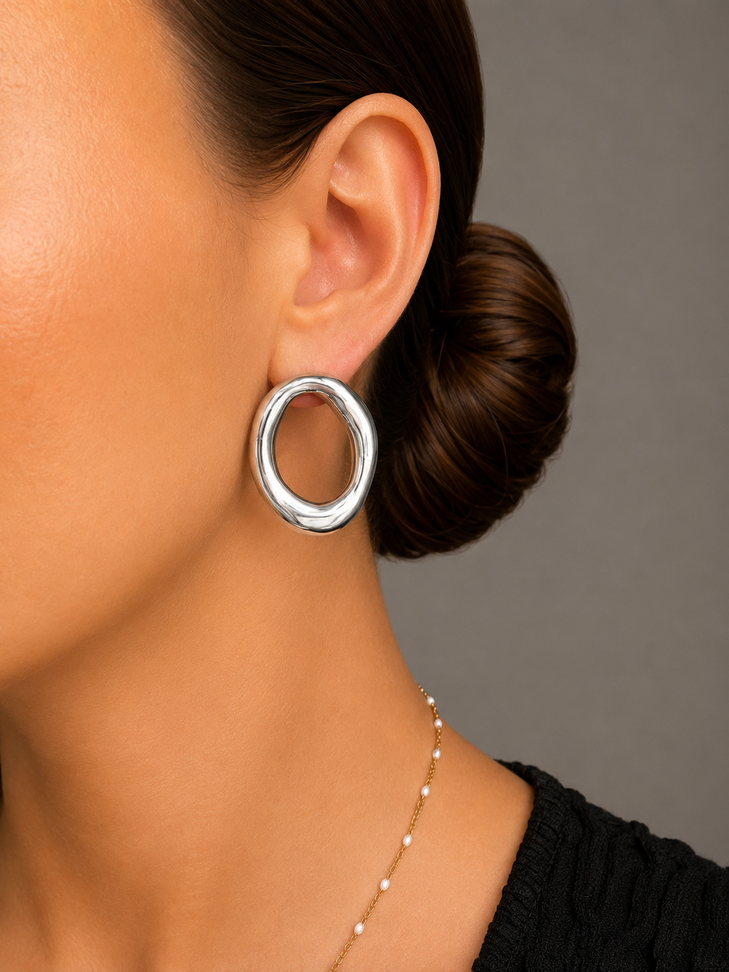 boucle d’oreille Eva argenté