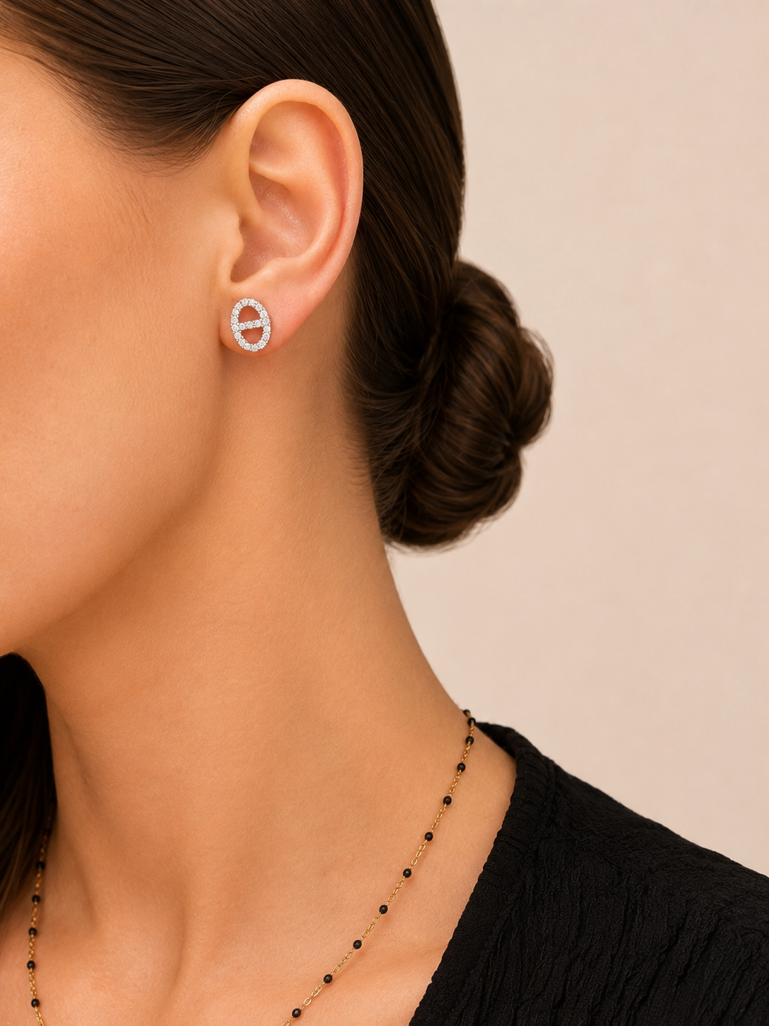 boucle d’oreille capsule argenté