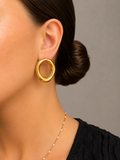 boucle d’oreille EVA doré