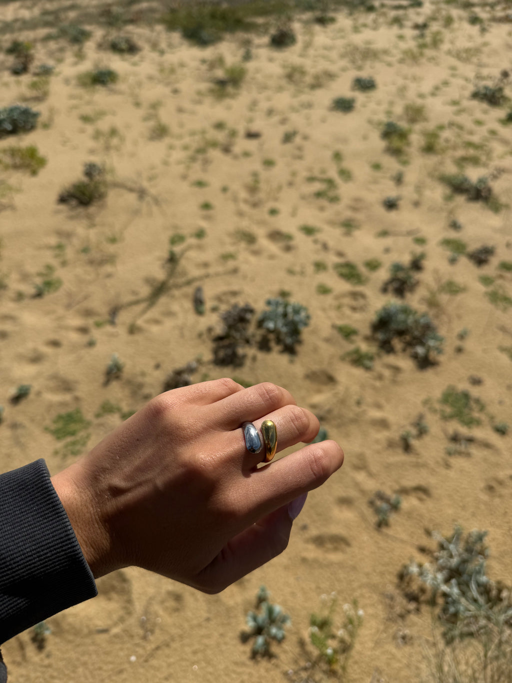 Bague bicolore