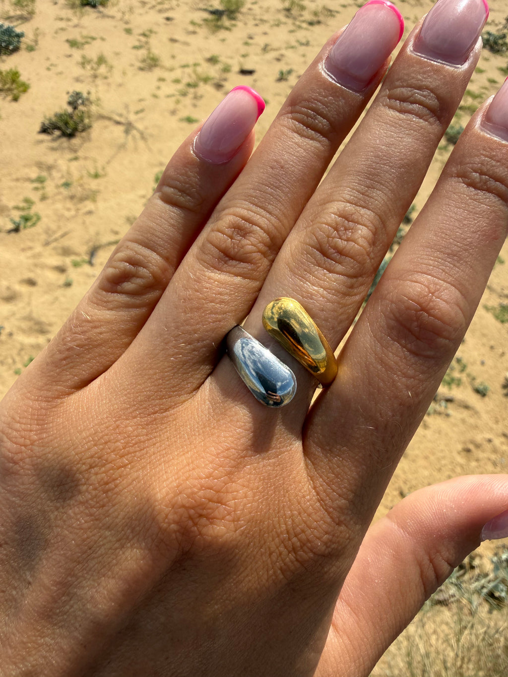 Bague bicolore