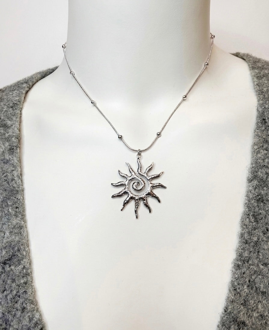 Collier SUN argenté