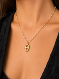 collier capsule blanc