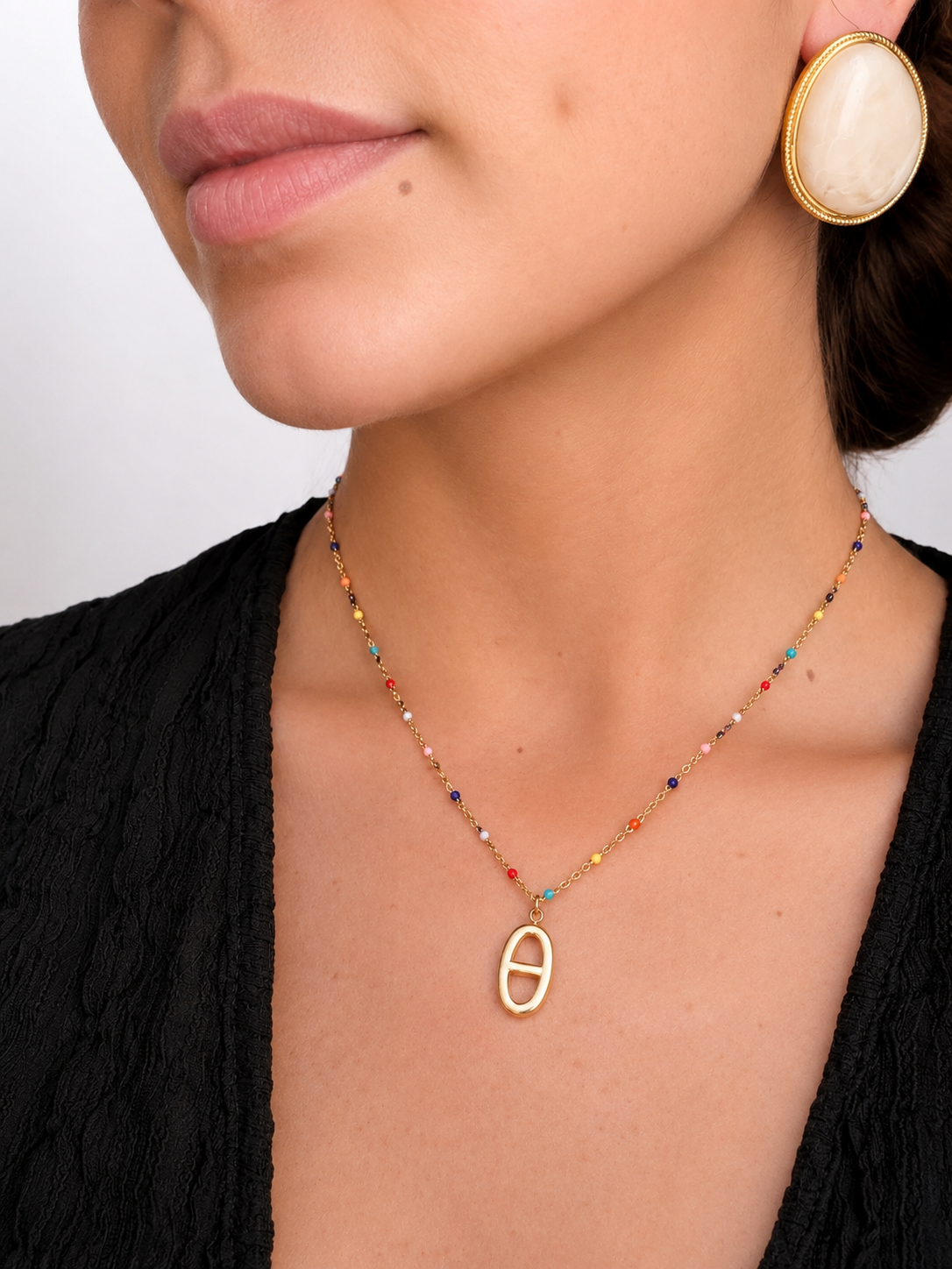 collier capsule multicolore